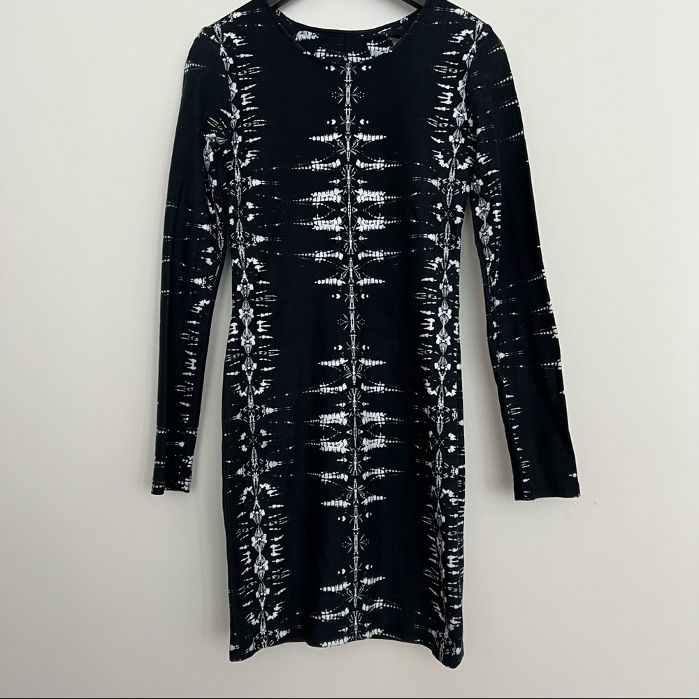 PARKER • Exoskeleton Print Bodycon Longsleeve Dress